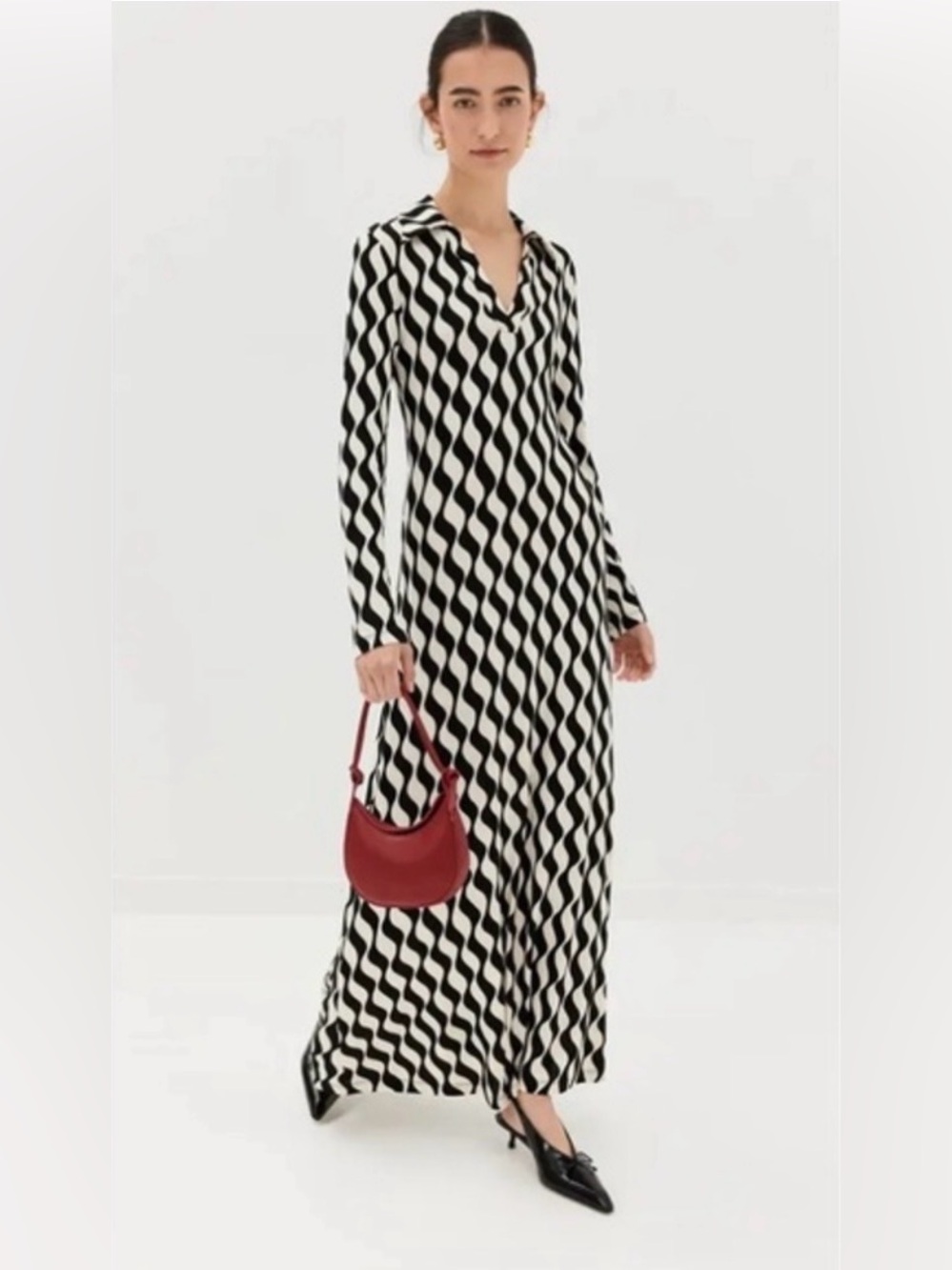 NEW RIXO Tillie Dress Mono Wave Size XS